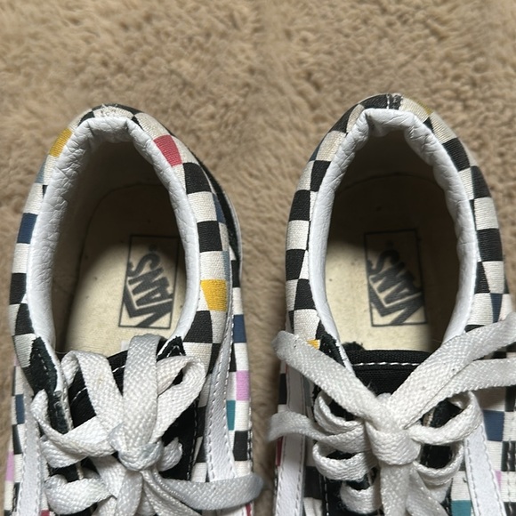 Vans Us Kids Black,White, colorful Old Skool Sneakers with Design Size-4.5(kids) - Picture 3 of 6